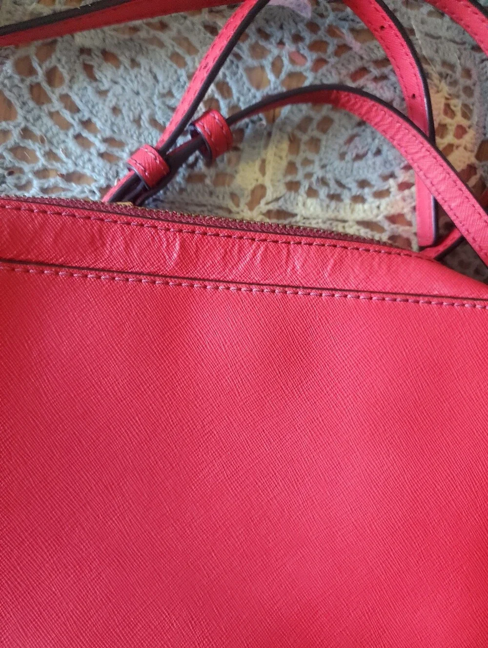 Michael Kors Red Crossbody Camera Bag with Gold Logo